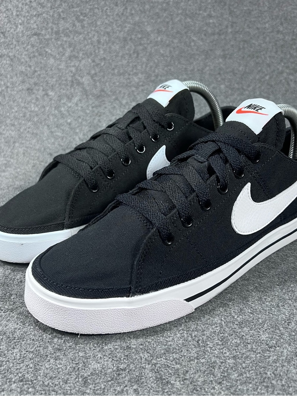 Nike Womens Court Legacy Canvas 'Black White' Retro Sneakers Shoes Size 8.5